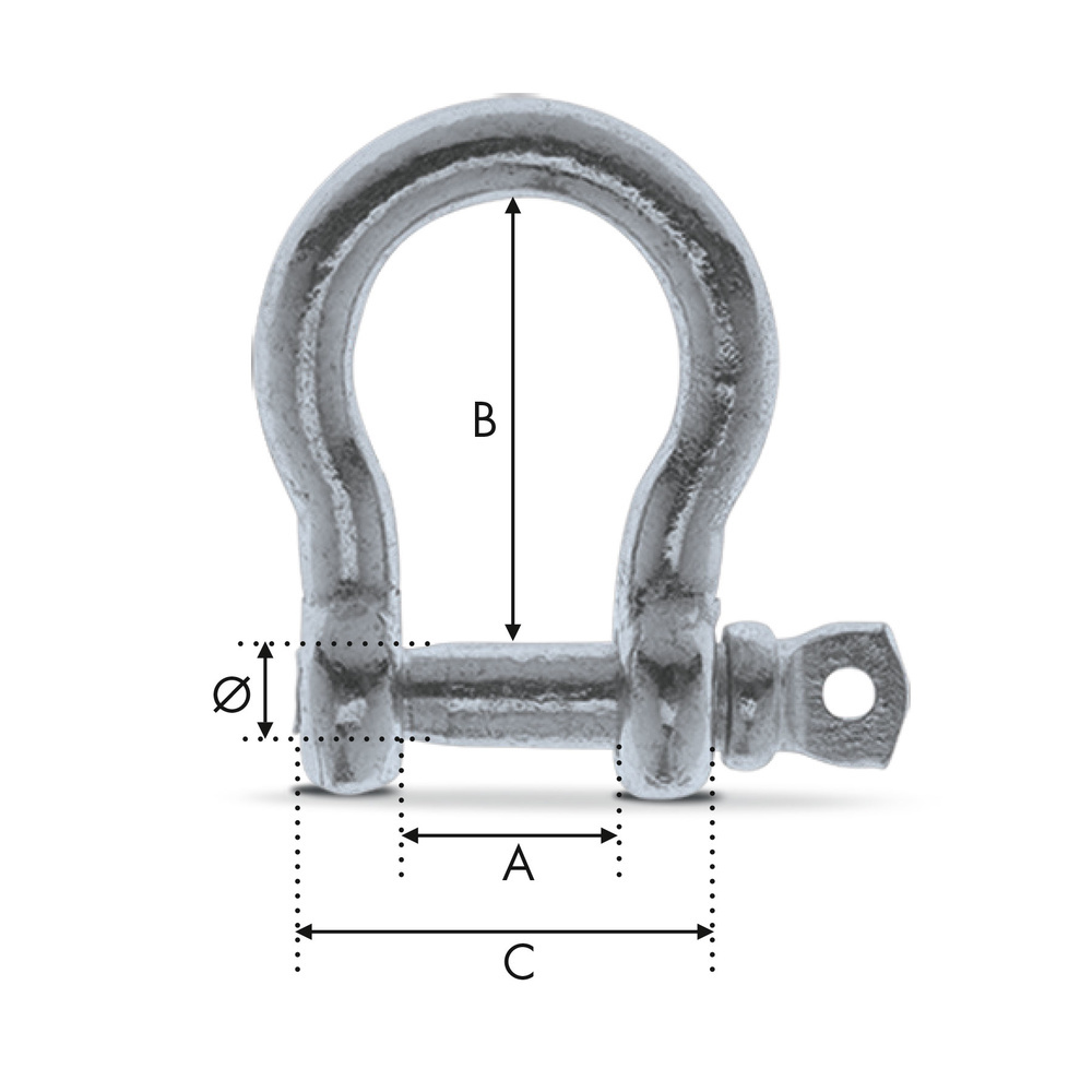 Manille lyre galva fixation & décoration 