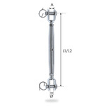 ridoir à 2 chapes inox avec côtes