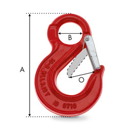 crochet a linguet a oeil G80 dimensions