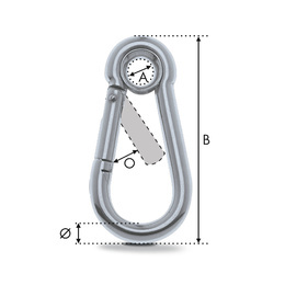 mousqueton pompier avec oeil inox 316 avec cotes pour accastillage On en fait des tonnes