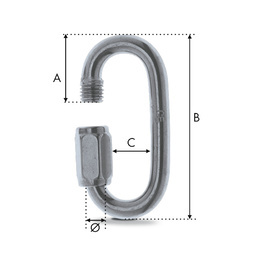 maillon rapide inox avec cotes On en fait des tonnes