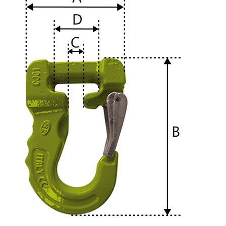 crochet élingue textile dimension passage plat