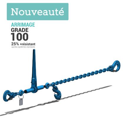 systeme d arrimage grade 100 hr 1 partie avec tendeur a cliquet et chaine 8 a 13mm